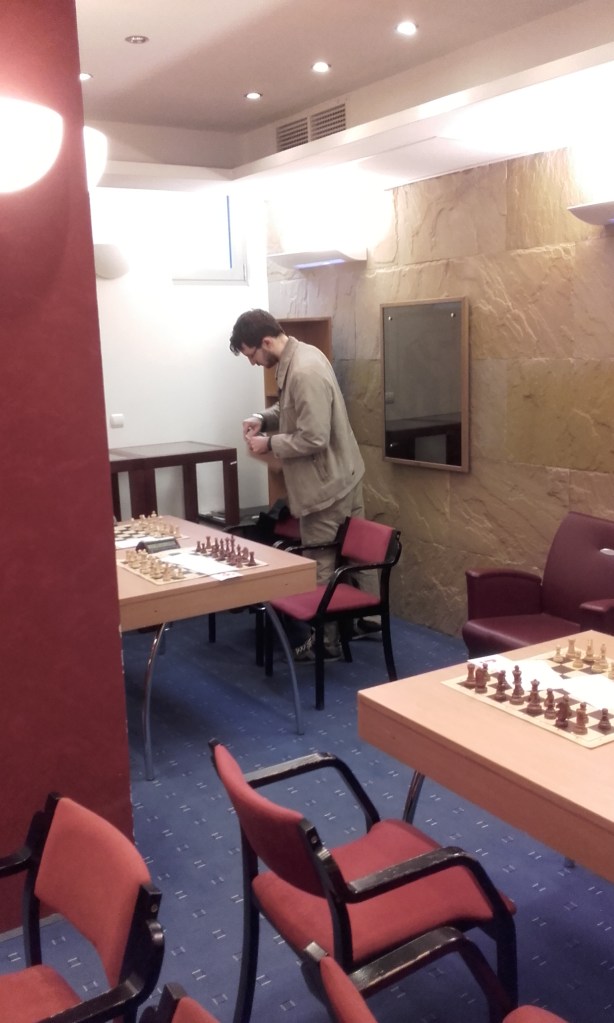 Kormos,Adam getting everything ready for the match.